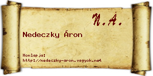 Nedeczky Áron névjegykártya