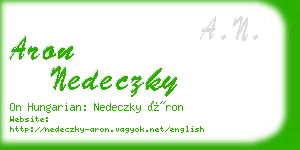 aron nedeczky business card